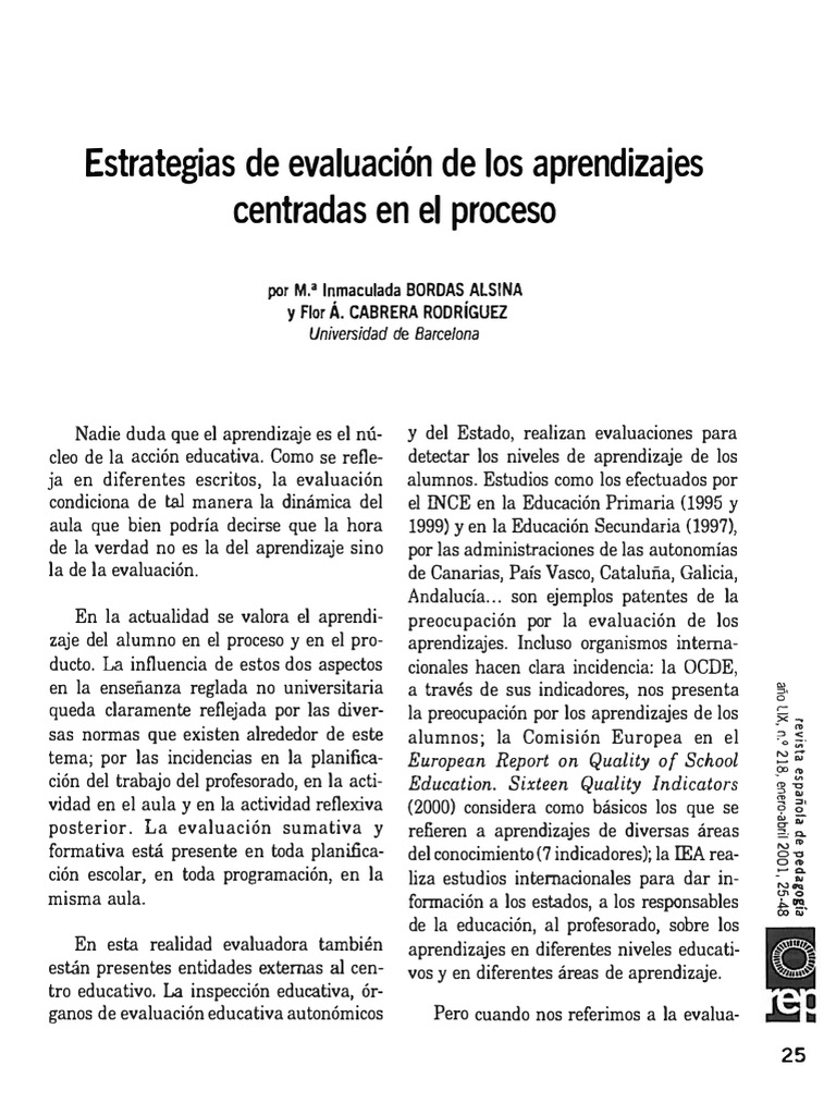 Estrategias de Evaluacion de Los Aprendizajes | PDF | Aprendizaje ...