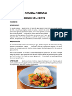 RECETARIO COCINA ORIENTAL