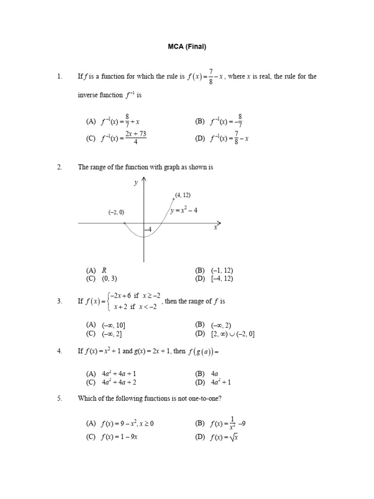 MCA REGULAR - Final - 2017 | PDF | Ellipse | Elementary Geometry