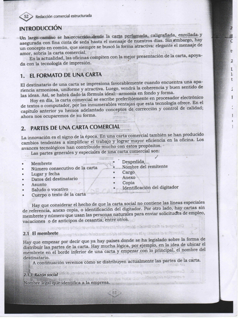 Partes de La Carta Comercial | PDF