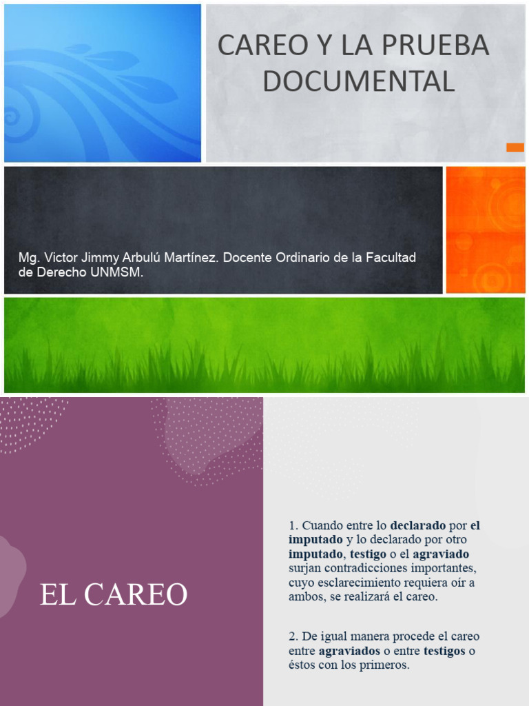 Prueba Documental y Careo Jurídico | PDF | Fiscal | Justicia