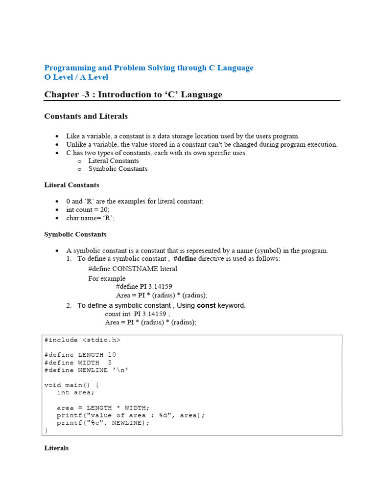 OLevel 2 B4 CLang 3apr SS | PDF | Integer (Computer Science) | Computer ...