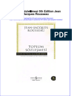 Full Download Toplum Sozlesmesi 5Th Edition Jean Jacques Rousseau Online Full Chapter PDF