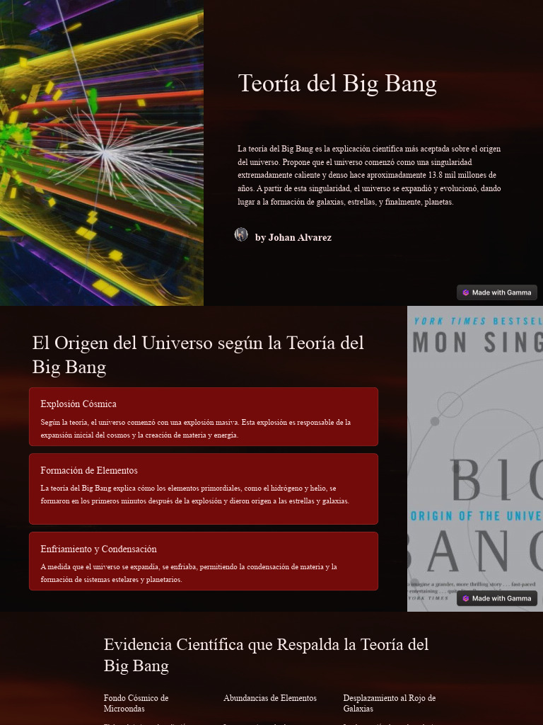 Teoria Del Big Bang | PDF | Big Bang | Universo