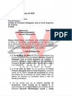 Álvaro Uribe Vélez recusó al fiscal Gilberto Villarreal que lo llamó a juicio