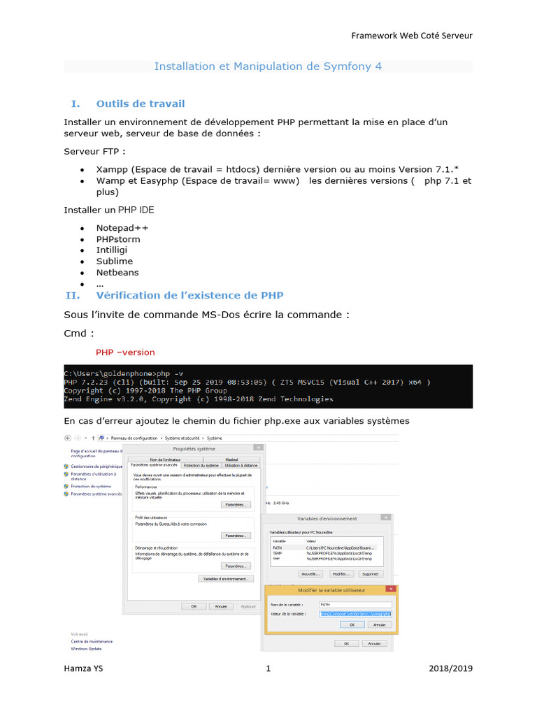 Installation de Symfony 4 avec Composer | PDF | PHP | Internet