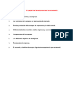 Tema 1 Economía de La Empresa - EL PAPEL DE LA EMPRESA EN LA ECONOMÍA