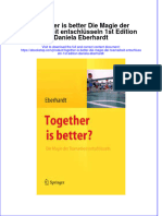 full download Together Is Better Die Magie Der Teamarbeit Entschlusseln 1St Edition Daniela Eberhardt online full chapter pdf 
