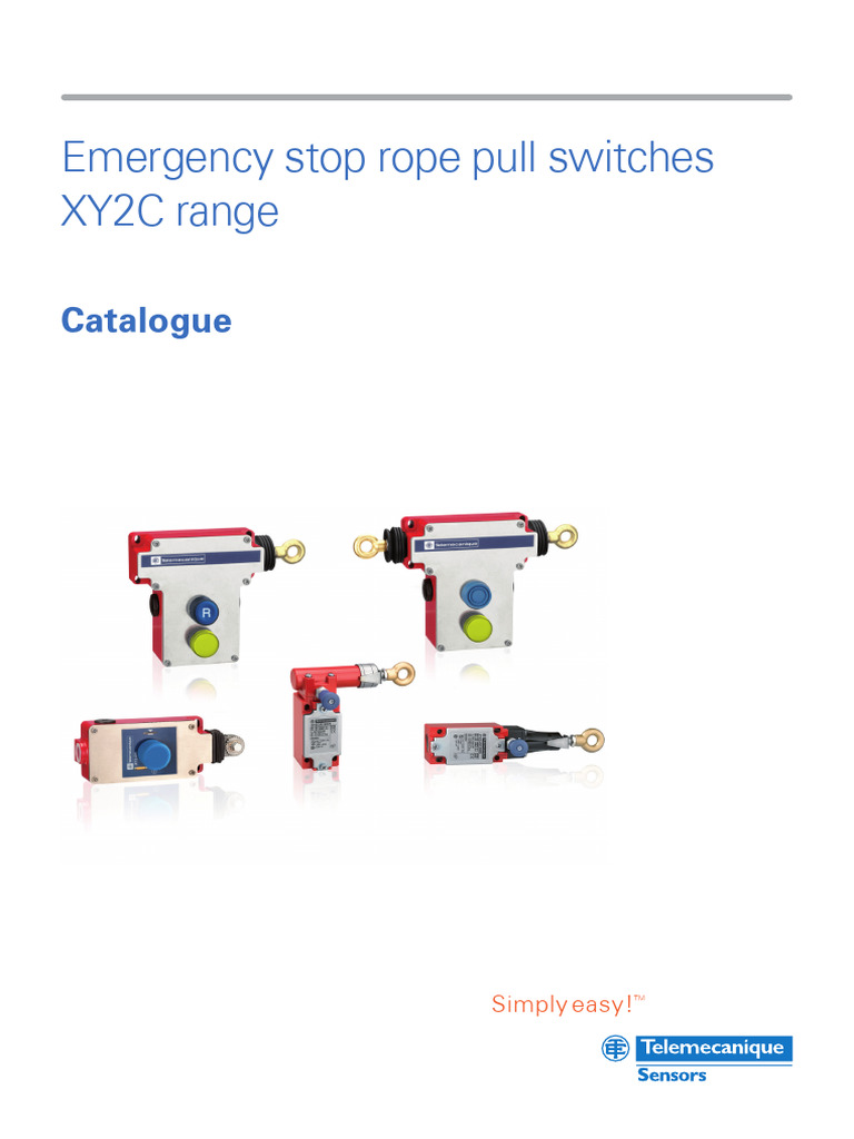 Emergency Stop Rope Pull Switches XY2C | PDF | Switch | International ...