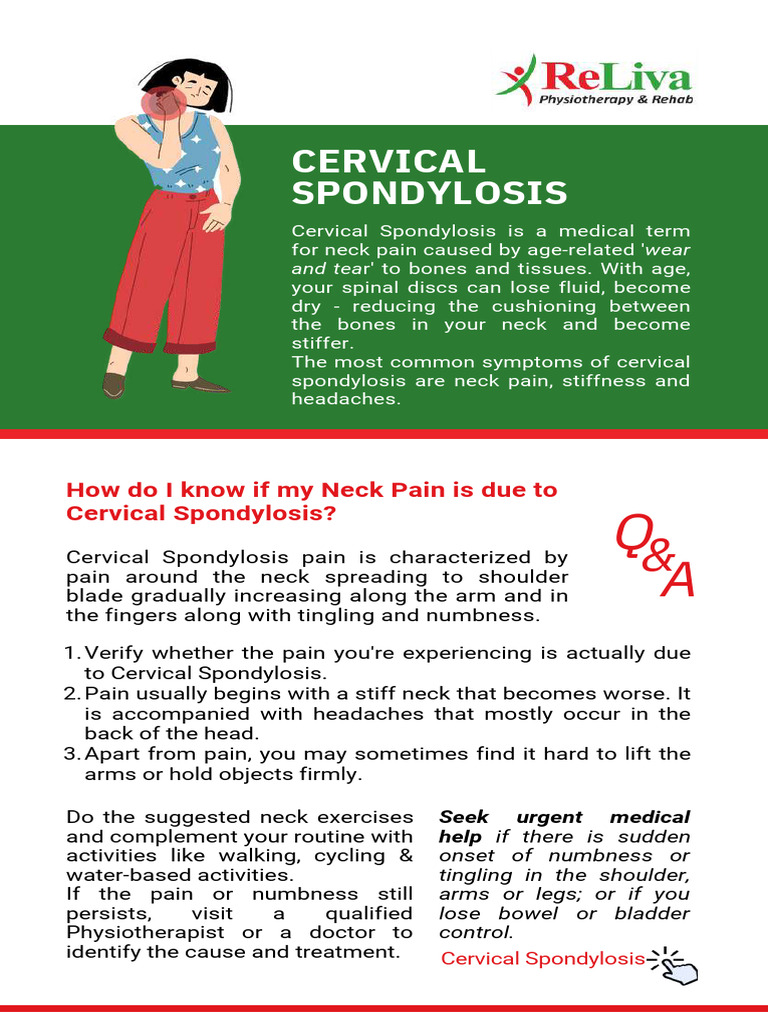 Cervical Spondylosis Exercise Guide | PDF | Pain | Musculoskeletal System