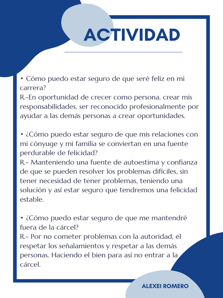Claves para una vida feliz y responsable | PDF