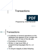 Transactions: Subject: DBMS Prepared By: Nirali Nanavati