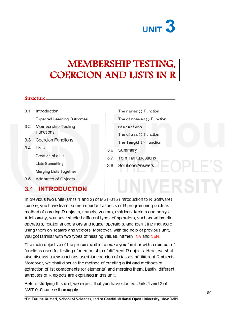 Unit 3 | Download Free PDF | R (Programming Language) | Matrix ...