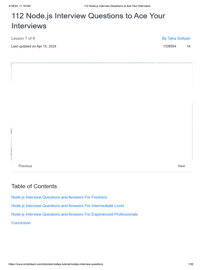 112 Node - Js Interview Questions To Ace Your Interviews | Download ...