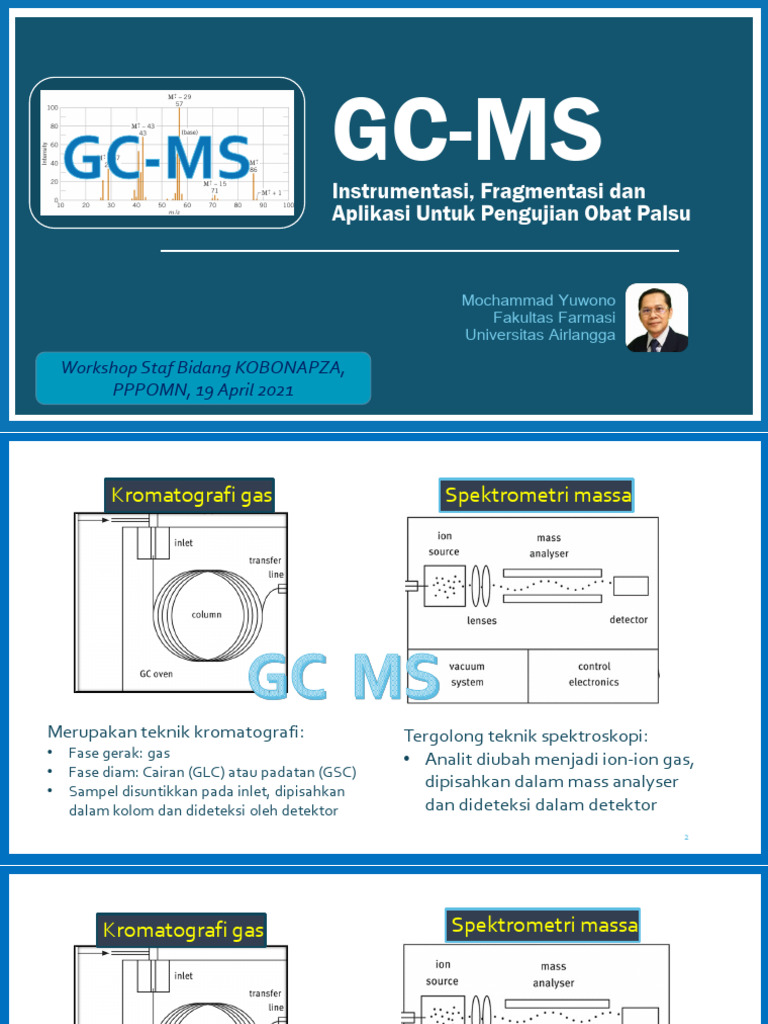 Aplikasi GC-MS untuk Uji Obat Palsu | PDF