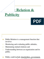 Public Relation & Publicity