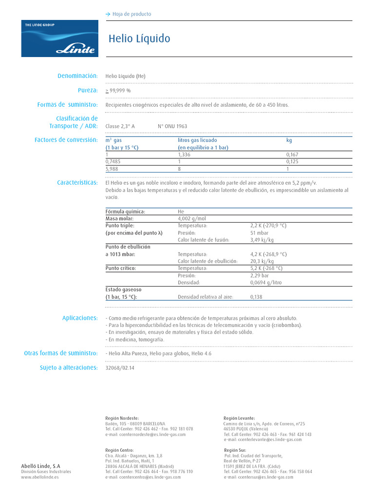 Helio-Líquido | PDF | Helio | Gases
