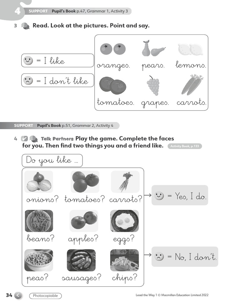 Lead The Way 1 Something For Everyone Unit 4 SUPPORT | PDF | Foods ...