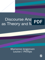 Discourse Analysis As Theory and Method - Discourse Analysis as Theory and Method - Marianne Jorgensen & Louise Phillips