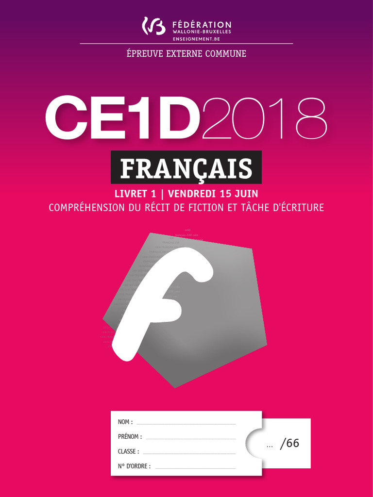 CE1D Français 2018 : Épreuve et Analyse | PDF | Langue française | Esprit