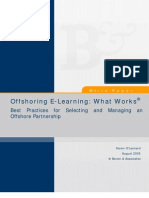 Offshoring E Learning What Works