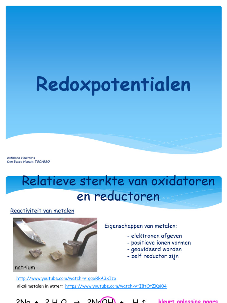 7 Redoxpotentialen | PDF