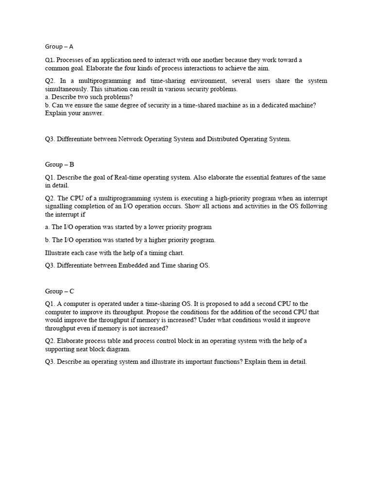 Operating Systems: Key Concepts Explained | PDF