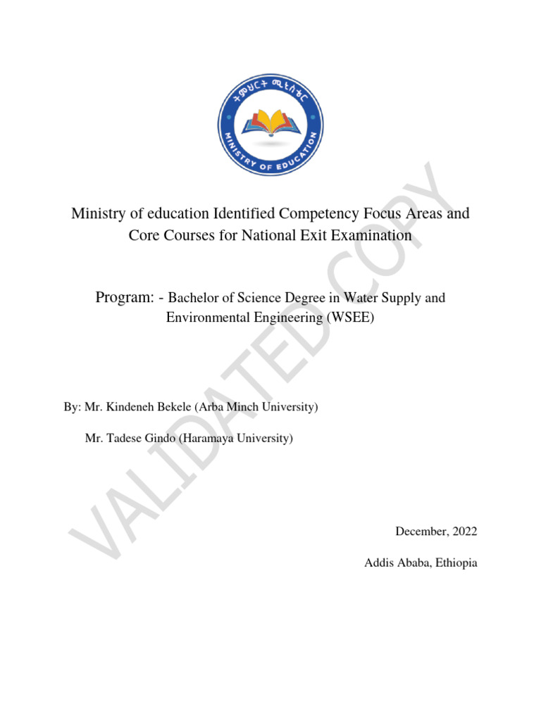 Bsc in water supply and environmental engineering pdf environmental