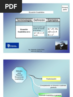 Ecuacioncuadratica Factorizacion Ecuacion Cuadratica