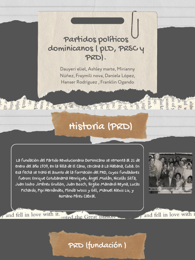 Historia de los Partidos Políticos en RD | PDF | República Dominicana ...