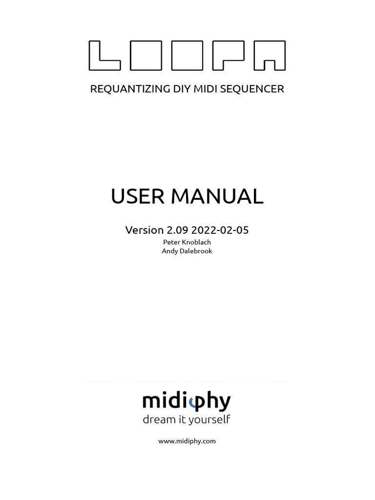 LoopA MIDI Sequencer User Manual | PDF | Usb | Computer Keyboard