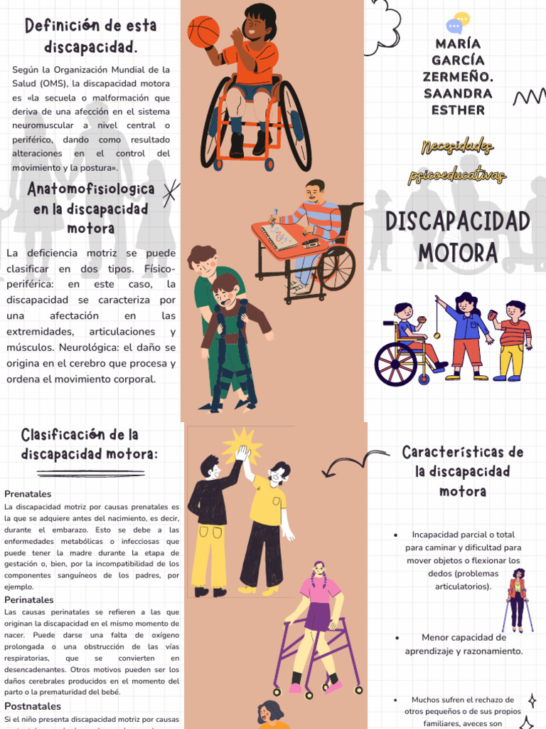 Características de la Discapacidad Motora | PDF | Invalidez | El embarazo