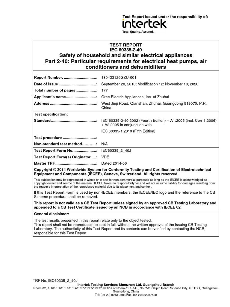 Iec 60335 2 40 pdf electrical engineering electricity