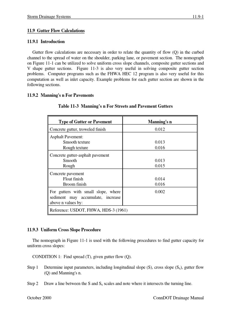 Gutter Flow Calculation Methods | PDF | Storm Drain | Drainage Basin