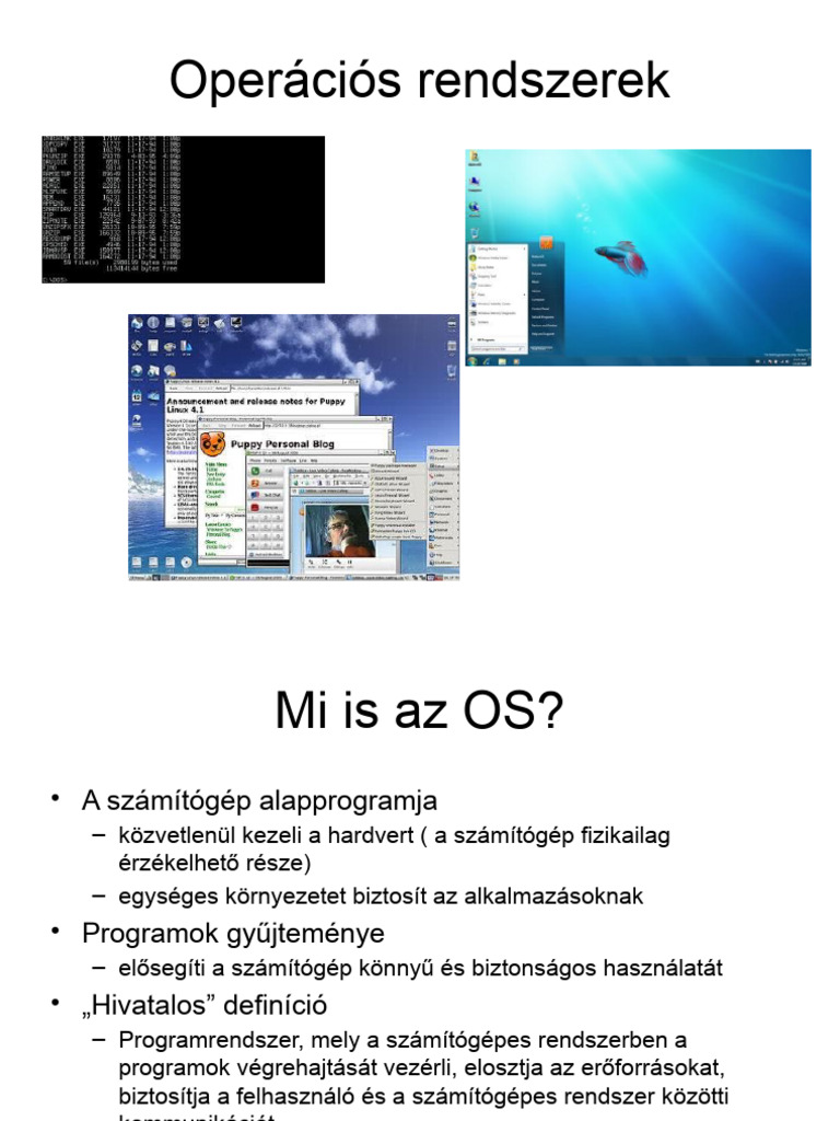 Oprerációs Rendszerek 5.o. | PDF
