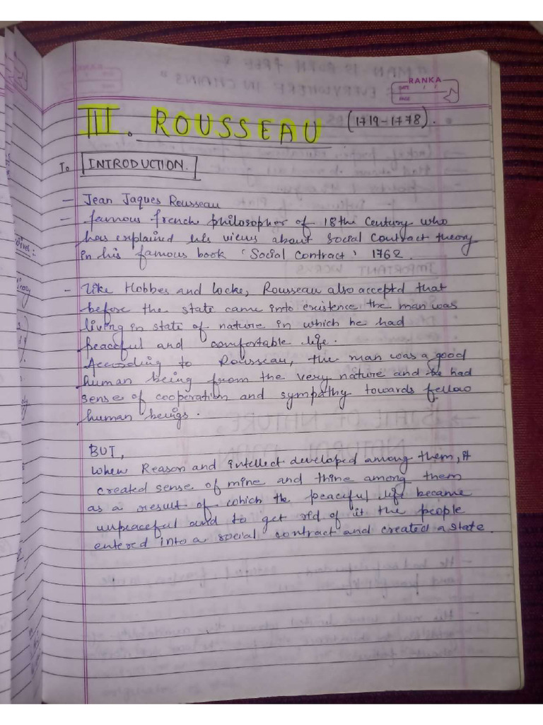 Rousseau Pdf
