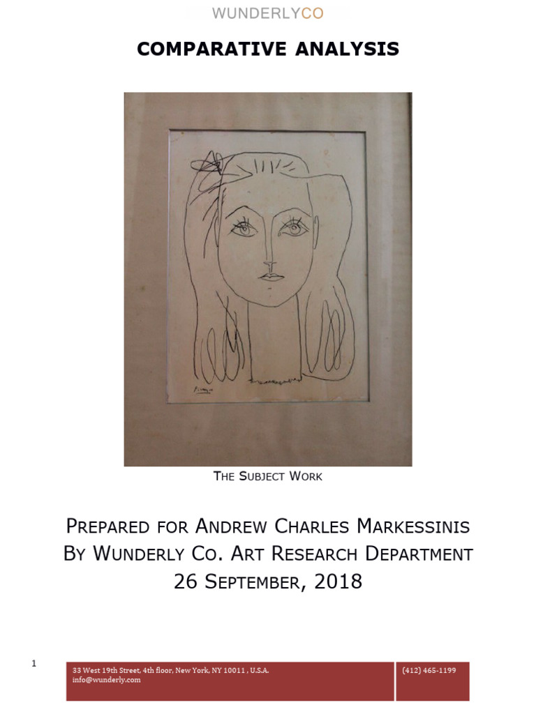 Picasso Analysis Pdf Lithography Drawing