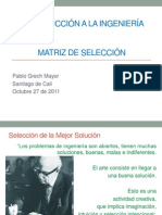 Mtriz de Selección