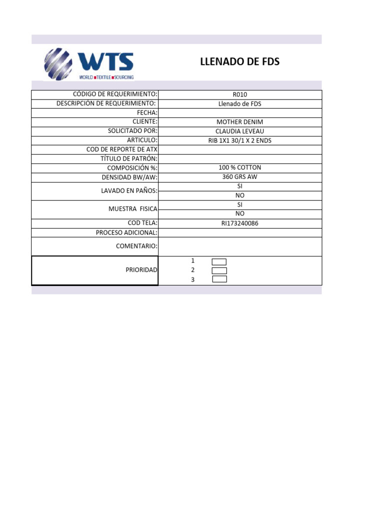 Llenado de FDS | PDF