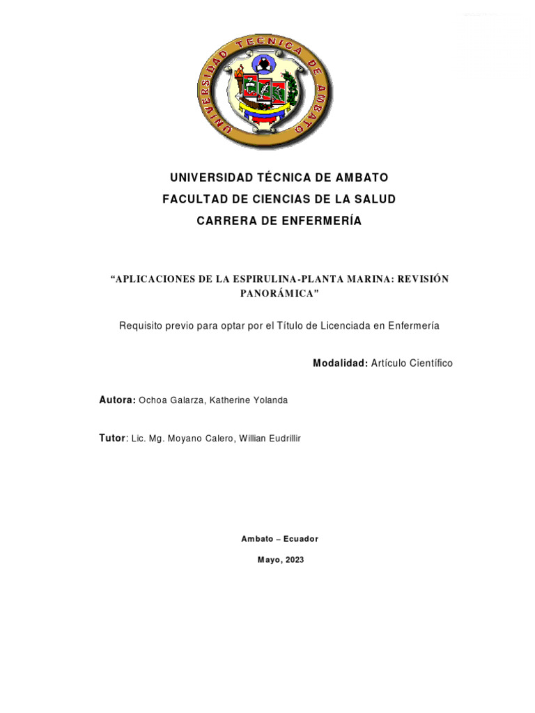 Ochoa Galarza Katherine Yolanda | PDF | Lipoproteína