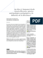 Formación+Ética+ (Y+humana) +Desde+La+Experiencia+Literaria +Aportes+Antropológico Pedagógicos+a+La+Didáctica+de+La+Literatura