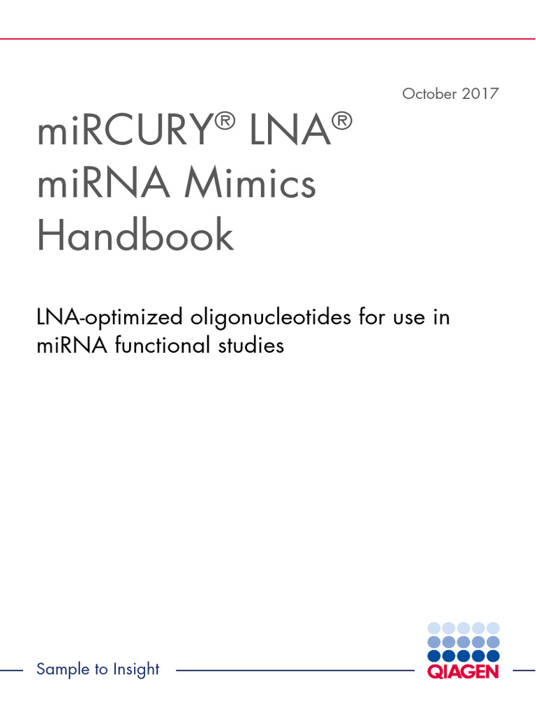 HB-2445-001 1107951 HB miRC LNA miRNA Mimics 1017 WW | PDF | Micro Rna ...