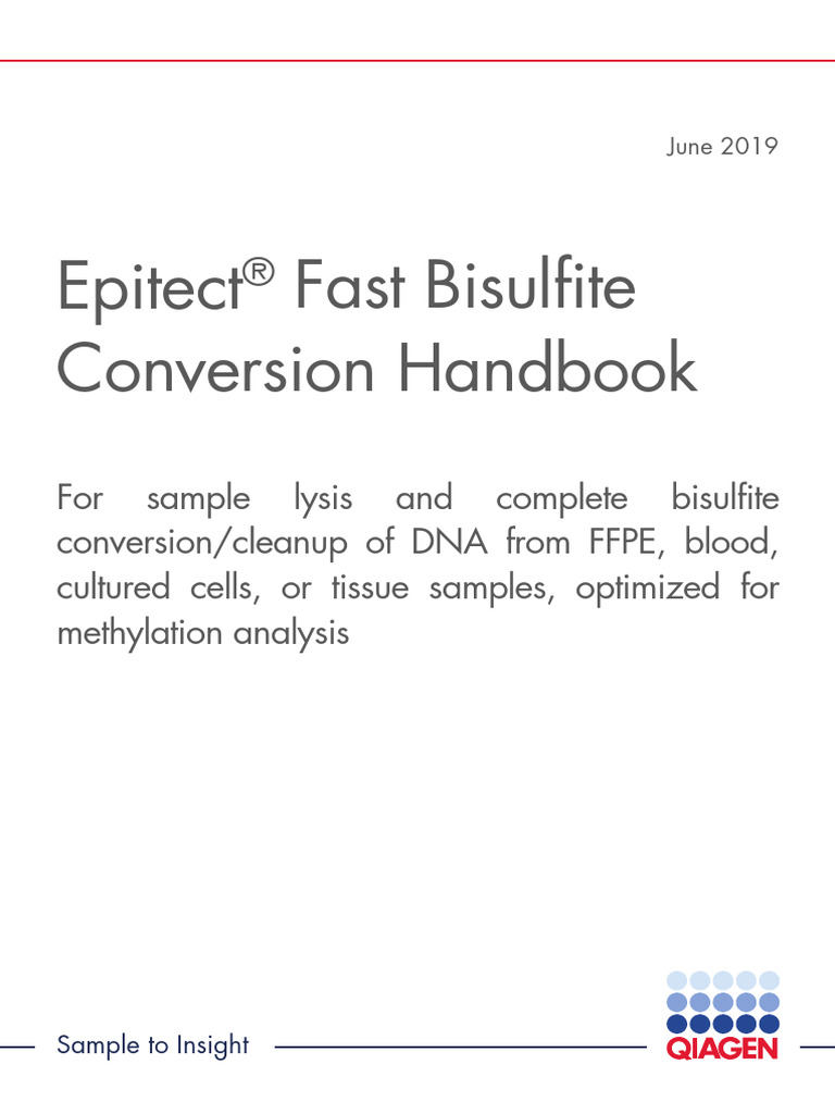 HB-1211-003 EpiTect Fast BisulfConv 0619 WW | PDF | Polymerase Chain ...