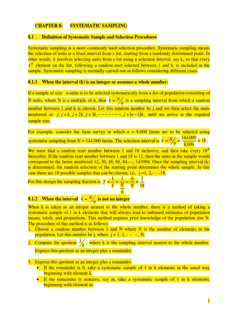 Sampling Unit 8 Pdf Sampling Statistics Integer