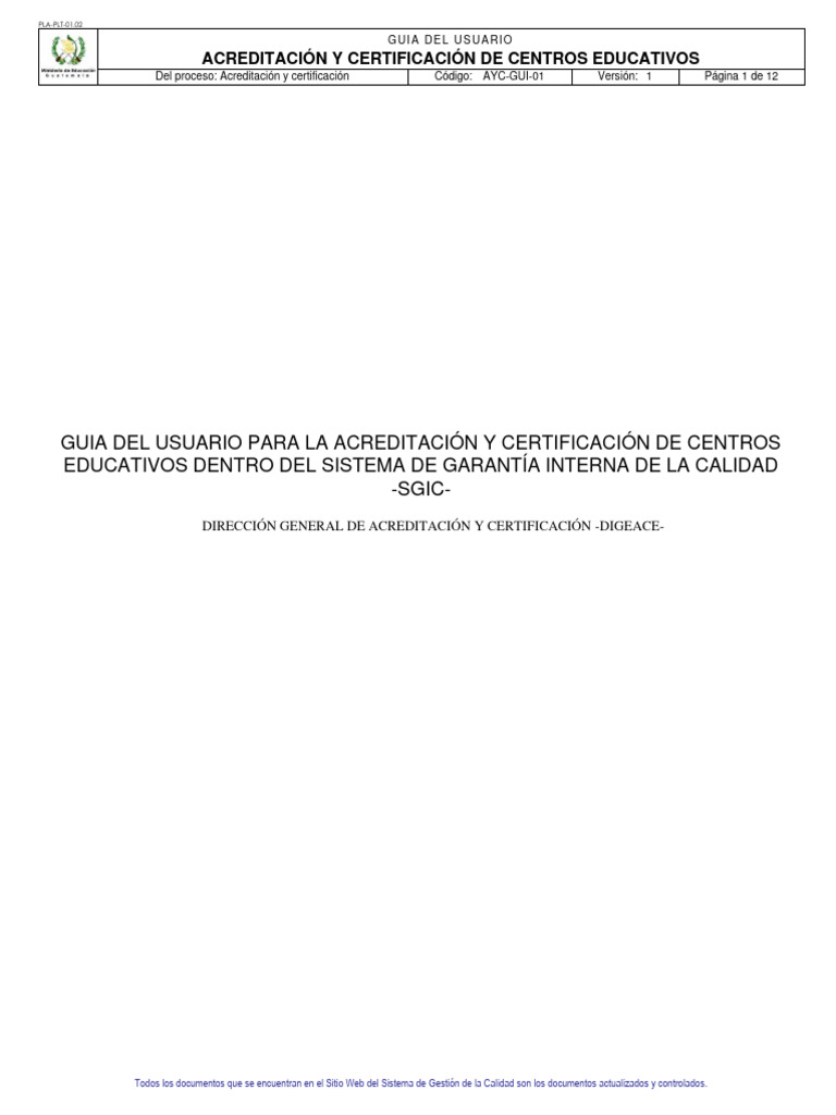 AYC-GUI-01 Guia Del Usuario | PDF | Sistema de manejo de calidad ...
