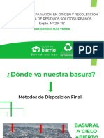 PROGRAMA DE SEPARACIÓN EN ORIGEN Y RECOLECCIÓN DIFERENCIADA DE RESIDUOS SÓLIDOS URBANOS Expte. #291 "S"