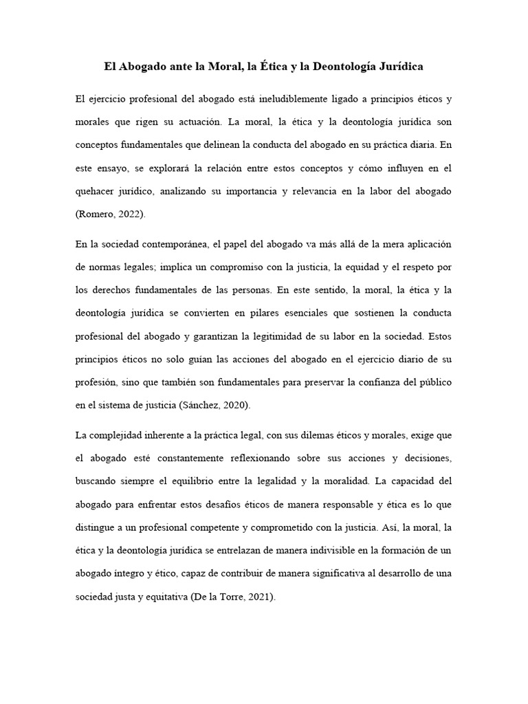 La Moral y Ética del Abogado | PDF | Abogado | Moralidad