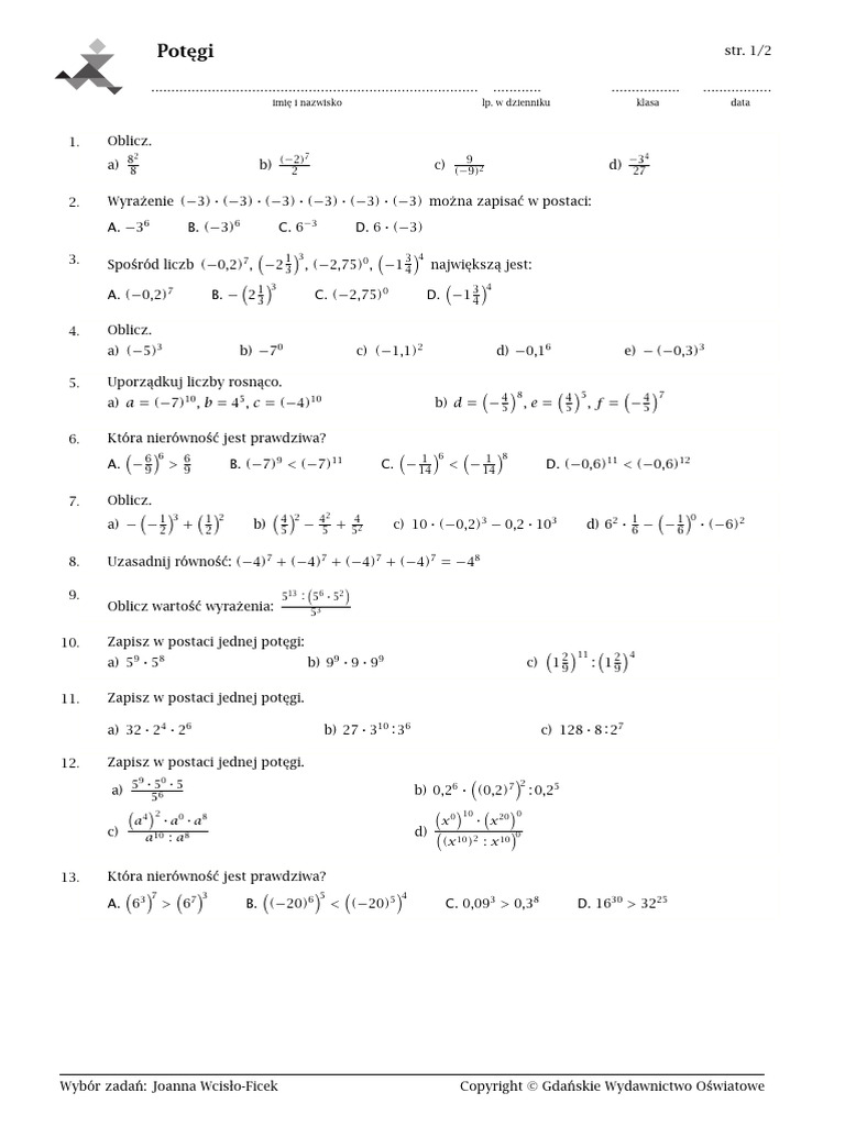 Potęgi 7d | PDF