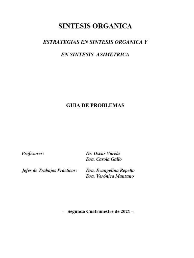 Guía Síntesis Orgánica Descargar gratis PDF Síntesis orgánica