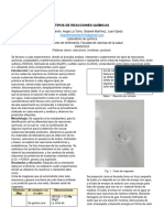 Tipos de Reacciones Química